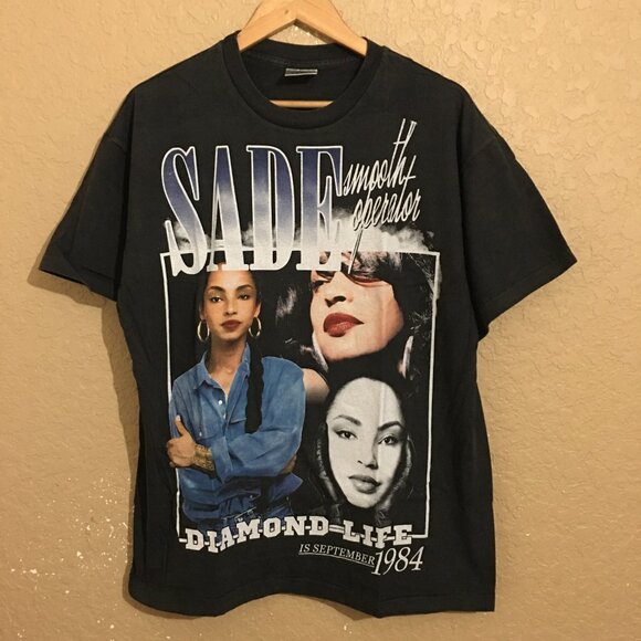 Other - Sade Smoothy Operator Diamond Life T-Shirt Large (Tag XL) Faded Black